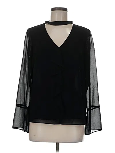 Pre-owned Jennifer Lopez 3/4 Sleeve Blouse In Black