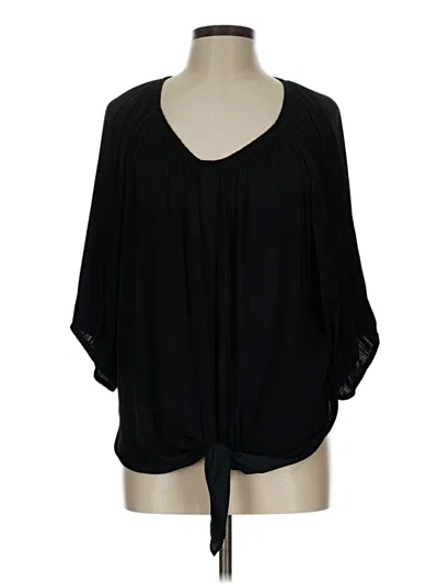 Pre-owned Jennifer Lopez 3/4 Sleeve Blouse In Black