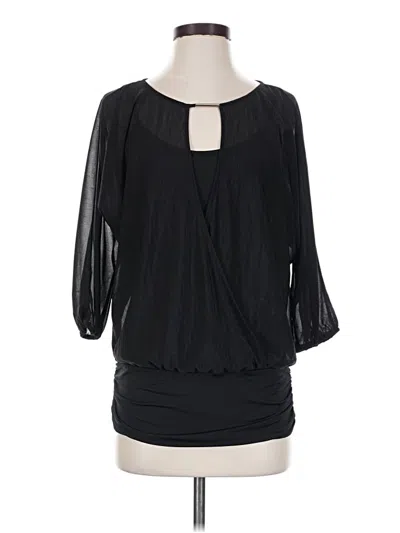 Pre-owned Jennifer Lopez 3/4 Sleeve Blouse In Black