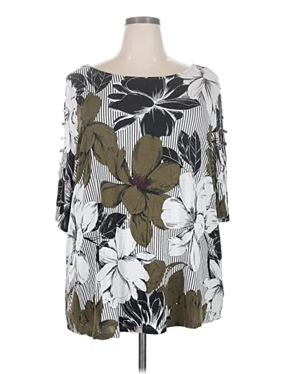 Pre-owned Jennifer Lopez 3/4 Sleeve Blouse In Gray