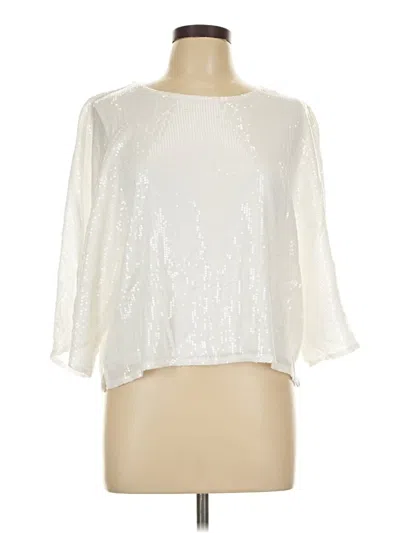 Pre-owned Jennifer Lopez 3/4 Sleeve Blouse In Ivory