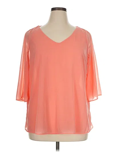 Pre-owned Jennifer Lopez 3/4 Sleeve Blouse In Orange