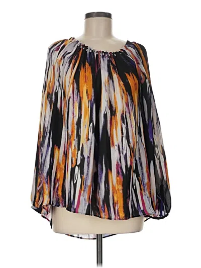 Pre-owned Jennifer Lopez 3/4 Sleeve Blouse In Orange