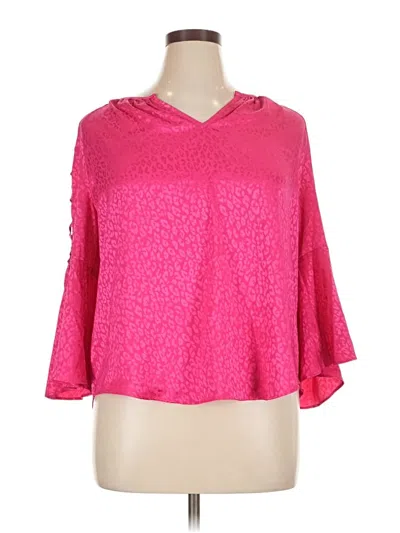 Pre-owned Jennifer Lopez 3/4 Sleeve Blouse In Pink