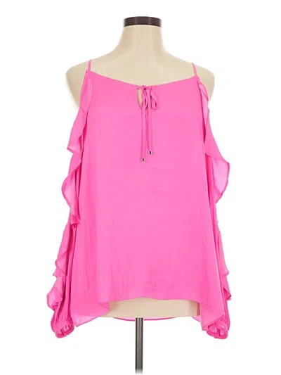 Pre-owned Jennifer Lopez 3/4 Sleeve Blouse In Pink