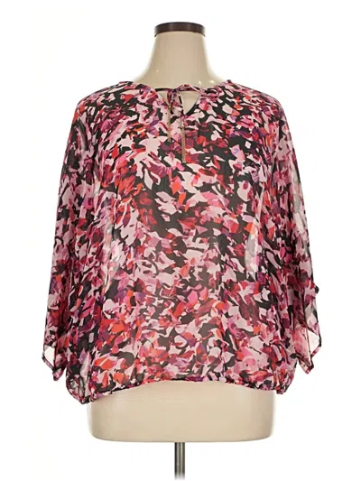 Pre-owned Jennifer Lopez 3/4 Sleeve Blouse In Pink