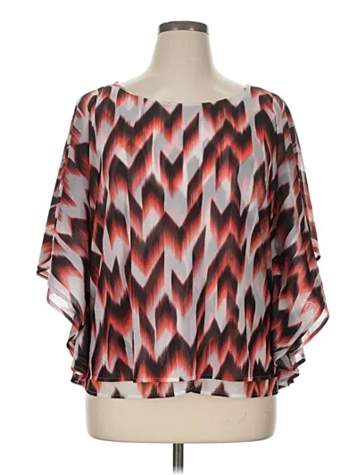 Pre-owned Jennifer Lopez 3/4 Sleeve Blouse In Red