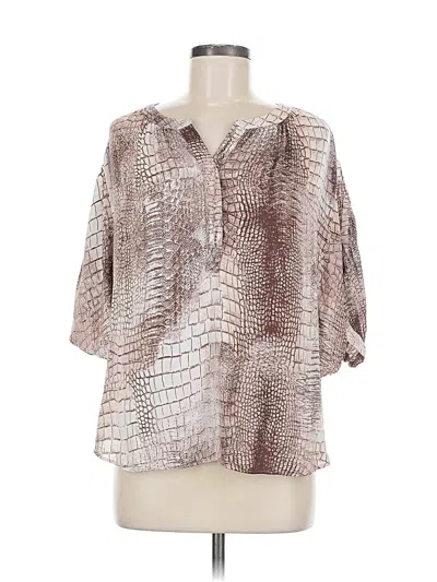 Pre-owned Jennifer Lopez 3/4 Sleeve Blouse In Silver