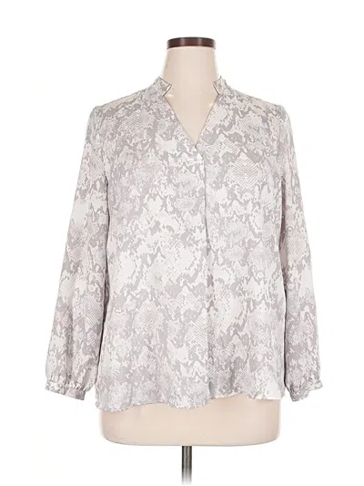 Pre-owned Jennifer Lopez 3/4 Sleeve Blouse In Silver