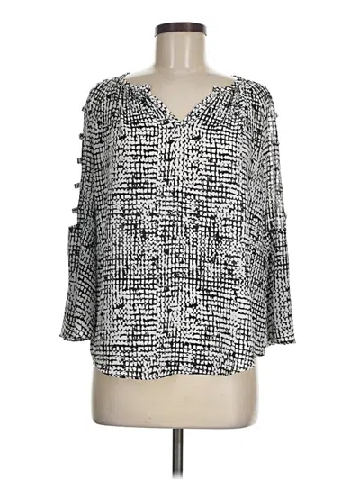Pre-owned Jennifer Lopez 3/4 Sleeve Blouse In Silver