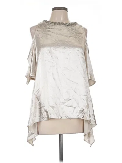 Pre-owned Jennifer Lopez 3/4 Sleeve Blouse In Silver