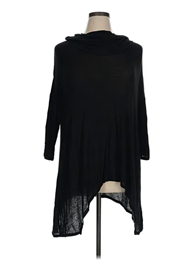 Pre-owned Jennifer Lopez 3/4 Sleeve Top Black Cowl Neck Tops