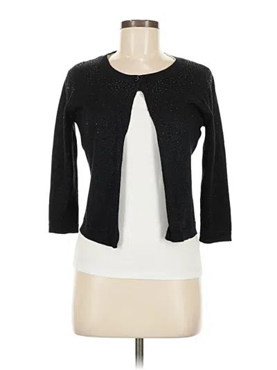 Pre-owned Jennifer Lopez 3/4 Sleeve Top Black Square Neckline Tops