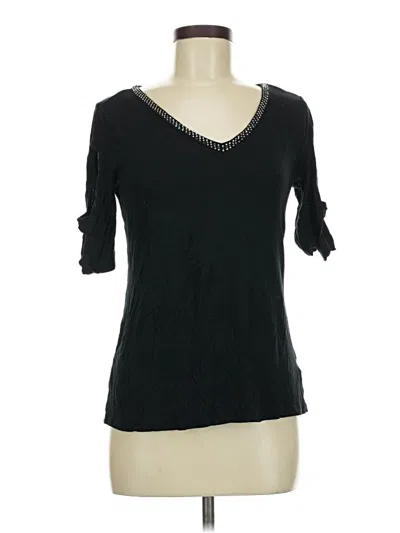 Pre-owned Jennifer Lopez 3/4 Sleeve T-shirt In Black