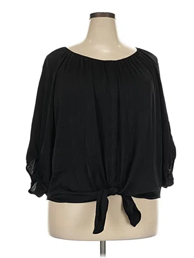 Pre-owned Jennifer Lopez 3/4 Sleeve T-shirt In Black