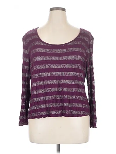 Pre-owned Jennifer Lopez 3/4 Sleeve T-shirt In Purple