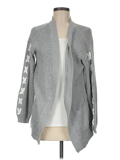 Pre-owned Jennifer Lopez Cardigan Sweater In Gray