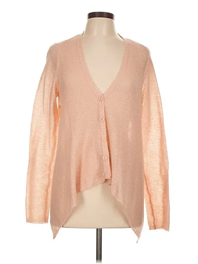 Pre-owned Jennifer Lopez Cardigan Sweater In Tan
