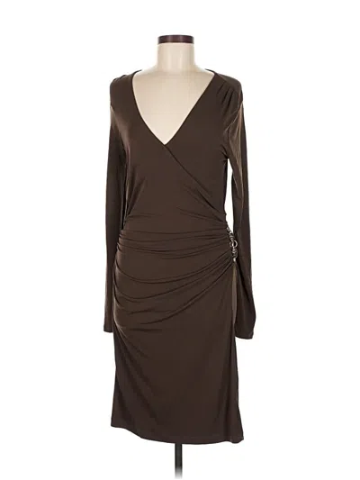 Pre-owned Jennifer Lopez Cocktail Dress In Brown