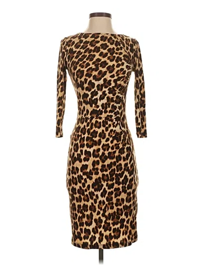 Pre-owned Jennifer Lopez Cocktail Dress In Brown