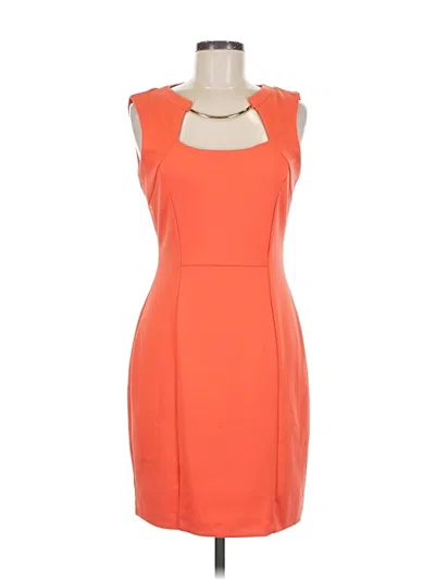 Pre-owned Jennifer Lopez Cocktail Dress In Orange