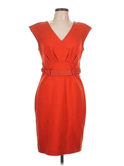 Pre-owned Jennifer Lopez Cocktail Dress In Orange