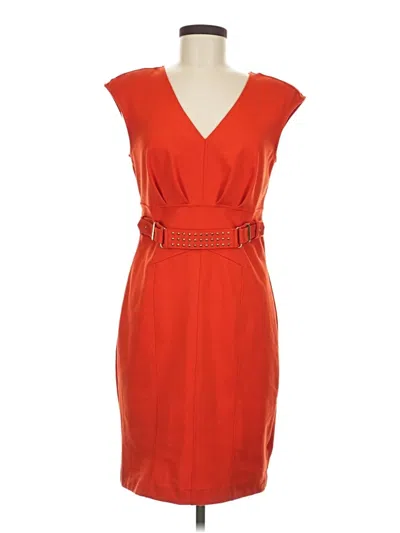 Pre-owned Jennifer Lopez Cocktail Dress In Orange
