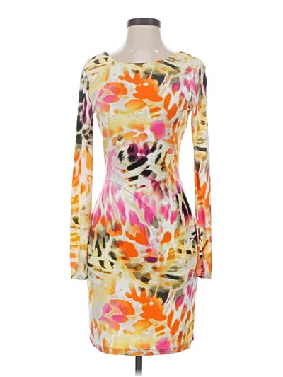 Pre-owned Jennifer Lopez Cocktail Dress In Orange