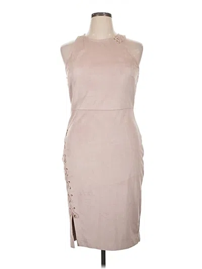Pre-owned Jennifer Lopez Cocktail Dress In Tan
