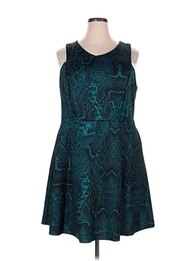 Pre-owned Jennifer Lopez Cocktail Dress In Teal