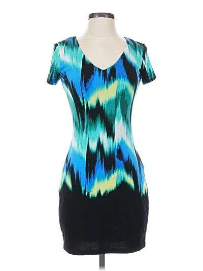 Pre-owned Jennifer Lopez Cocktail Dress In Teal