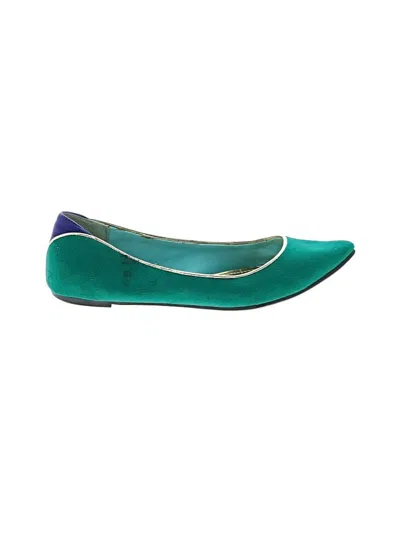 Pre-owned Jennifer Lopez Flats In Green