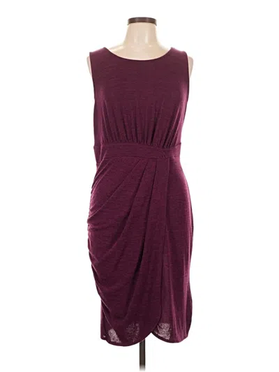 Pre-owned Jennifer Lopez Fleece Jacket In Burgundy
