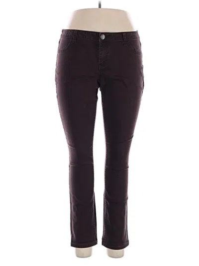 Pre-owned Jennifer Lopez Jeans In Burgundy
