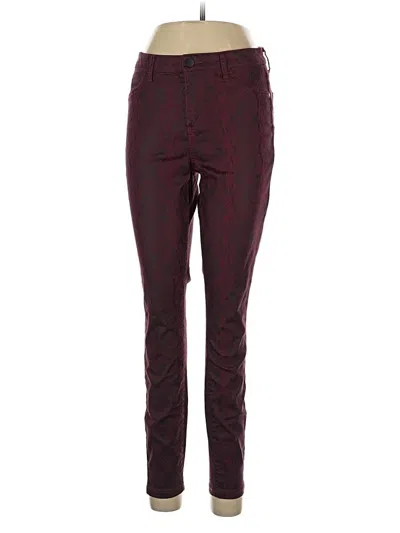 Pre-owned Jennifer Lopez Jeggings In Burgundy