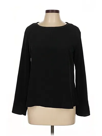 Pre-owned Jennifer Lopez Long Sleeve Blouse In Black