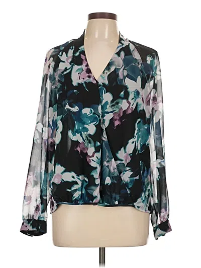 Pre-owned Jennifer Lopez Long Sleeve Blouse In Black