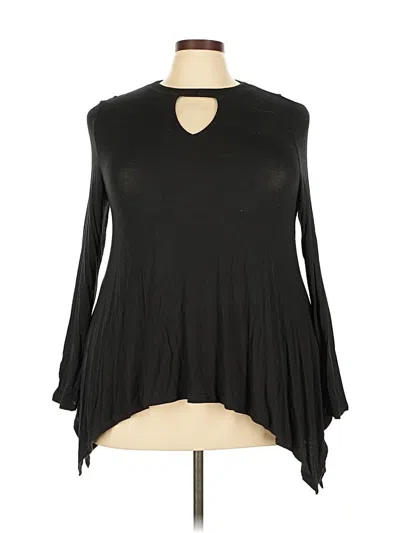 Pre-owned Jennifer Lopez Long Sleeve Blouse In Black