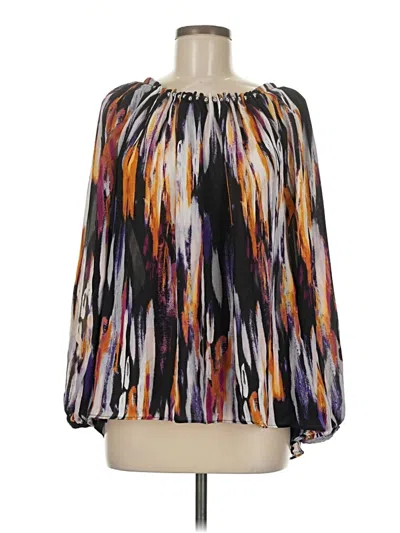 Pre-owned Jennifer Lopez Long Sleeve Blouse In Black