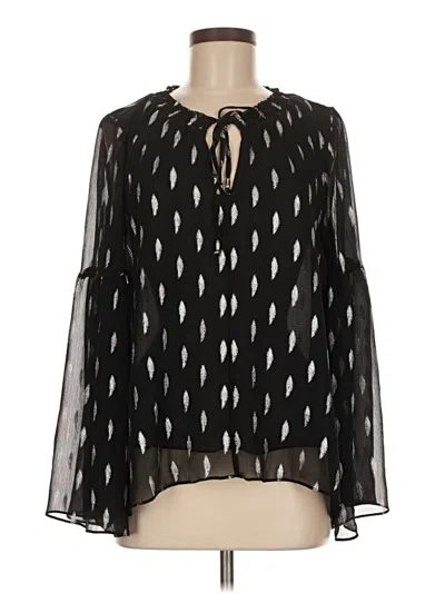 Pre-owned Jennifer Lopez Long Sleeve Blouse In Black