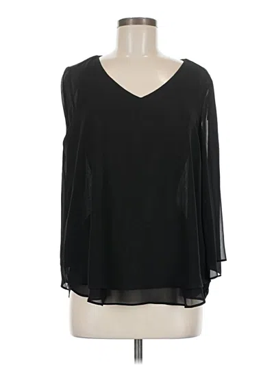Pre-owned Jennifer Lopez Long Sleeve Blouse In Black