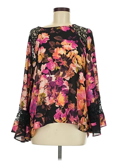 Pre-owned Jennifer Lopez Long Sleeve Blouse In Black