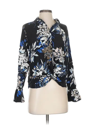 Pre-owned Jennifer Lopez Long Sleeve Blouse In Blue