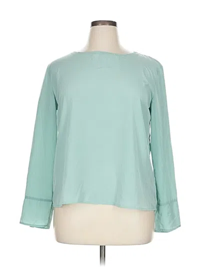 Pre-owned Jennifer Lopez Long Sleeve Blouse In Blue
