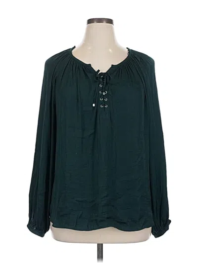 Pre-owned Jennifer Lopez Long Sleeve Blouse In Blue