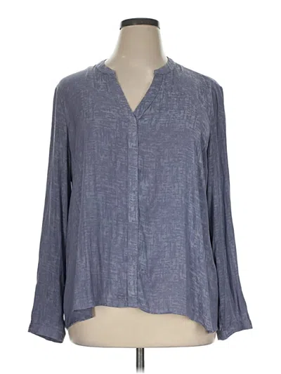 Pre-owned Jennifer Lopez Long Sleeve Blouse In Gray