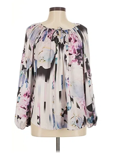 Pre-owned Jennifer Lopez Long Sleeve Blouse In Ivory