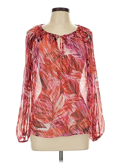 Pre-owned Jennifer Lopez Long Sleeve Blouse In Pink