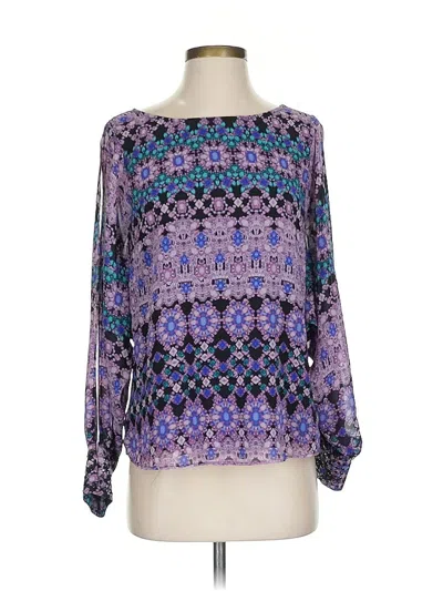Pre-owned Jennifer Lopez Long Sleeve Blouse In Purple