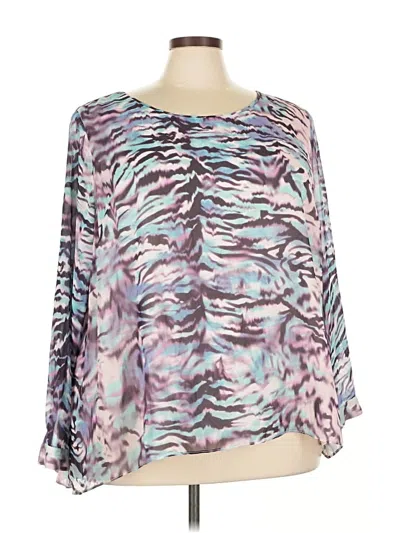 Pre-owned Jennifer Lopez Long Sleeve Blouse In Purple